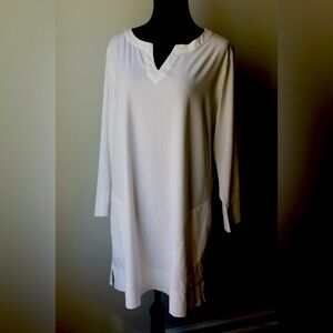 L.L. Bean Classic White Tunic Dress - Large
